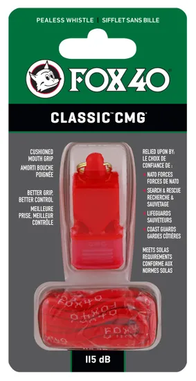 Fox40 Classic CMG Whistle with Neck Lanyard